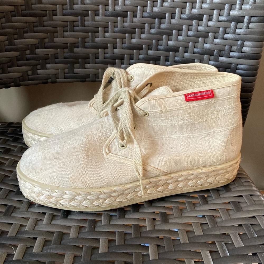 Vintage Alain Manoukian Espadrilles Made in France Designer Shoes 8.5 US 39 Size